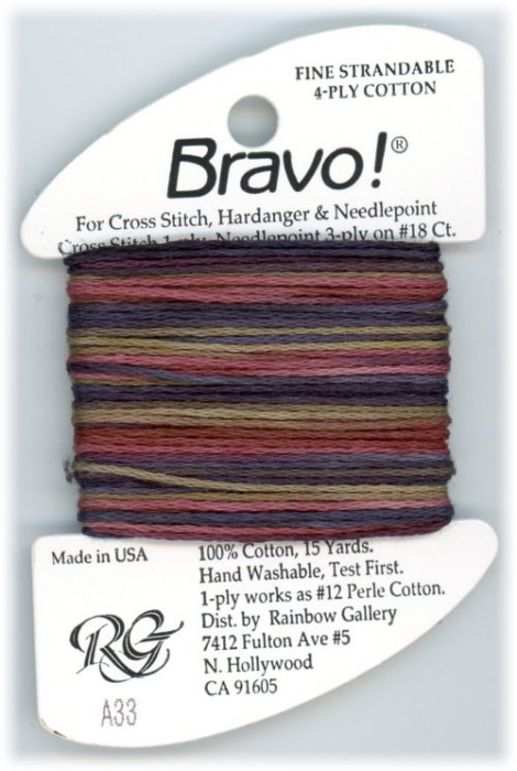 Bravo! Strandable 4 ply cotton floss / A33 Brandywine