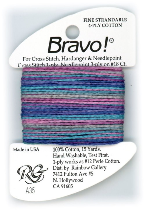 Bravo! Strandable 4 ply cotton floss / A35 Wild Berries