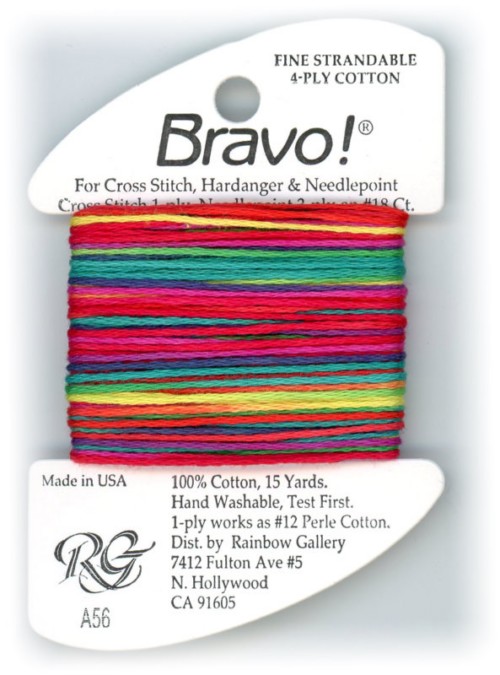 Bravo! Strandable 4 ply cotton floss / A56 Macaw