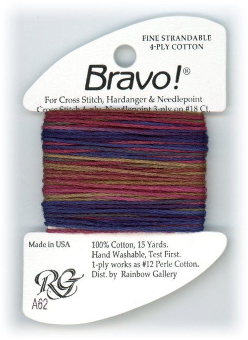 Bravo! Strandable 4 ply cotton floss / A62 Blues & Gold