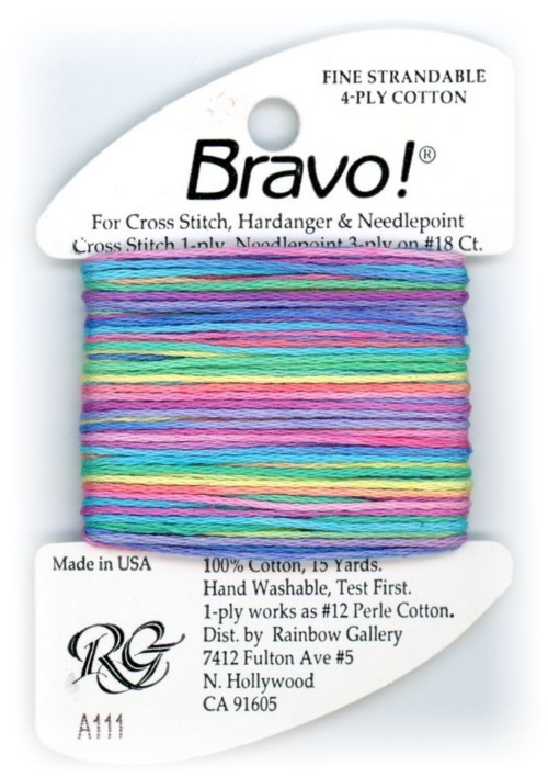Bravo! Strandable 4 ply cotton floss / A111 Spring Flowers