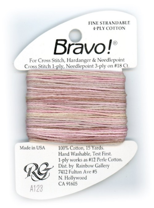 Bravo! Strandable 4 ply cotton floss / A123 Cameo