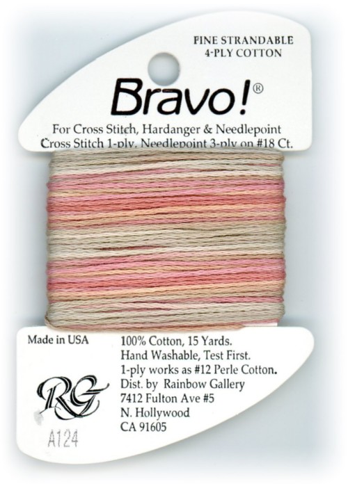 Bravo! Strandable 4 ply cotton floss / A124 Painted Sands