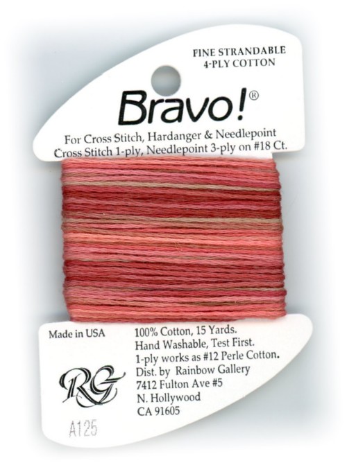 Bravo! Strandable 4 ply cotton floss / A125 Paprika