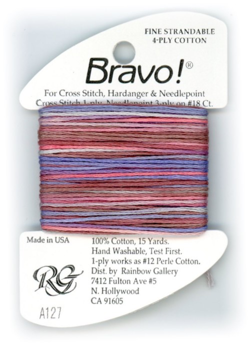 Bravo! Strandable 4 ply cotton floss / A127 Antique Rose