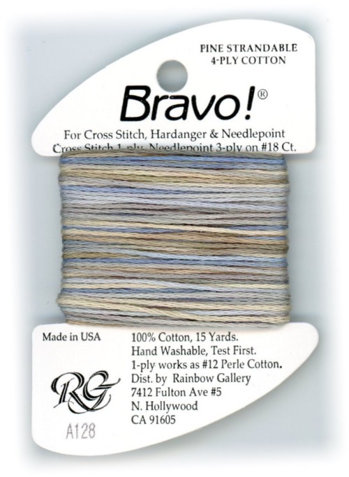 Bravo! Strandable 4 ply cotton floss / A128 Granites