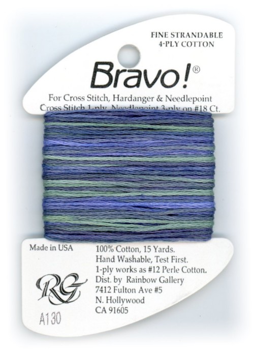 Bravo! Strandable 4 ply cotton floss / A130 Tidal Pool