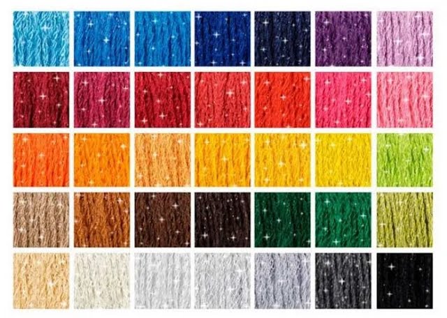 Various DMC Etoile Embroidery Floss Colors