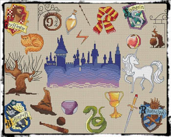 170 Harry Potter cross stitch ideas
