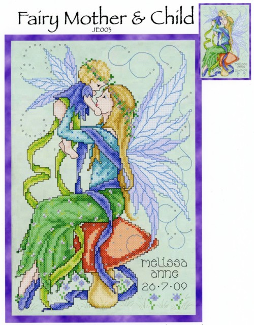 Fairy Mother & Child Cross Stitch Pattern
