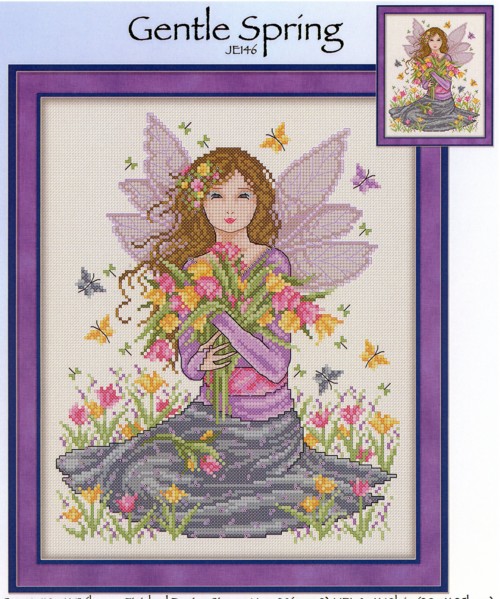 Gentle Spring Fairy Cross Stitch Pattern Embroidery Patterns by Joan ...