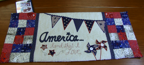 Kimberbell America, Land That I Love (Bench Pillow)