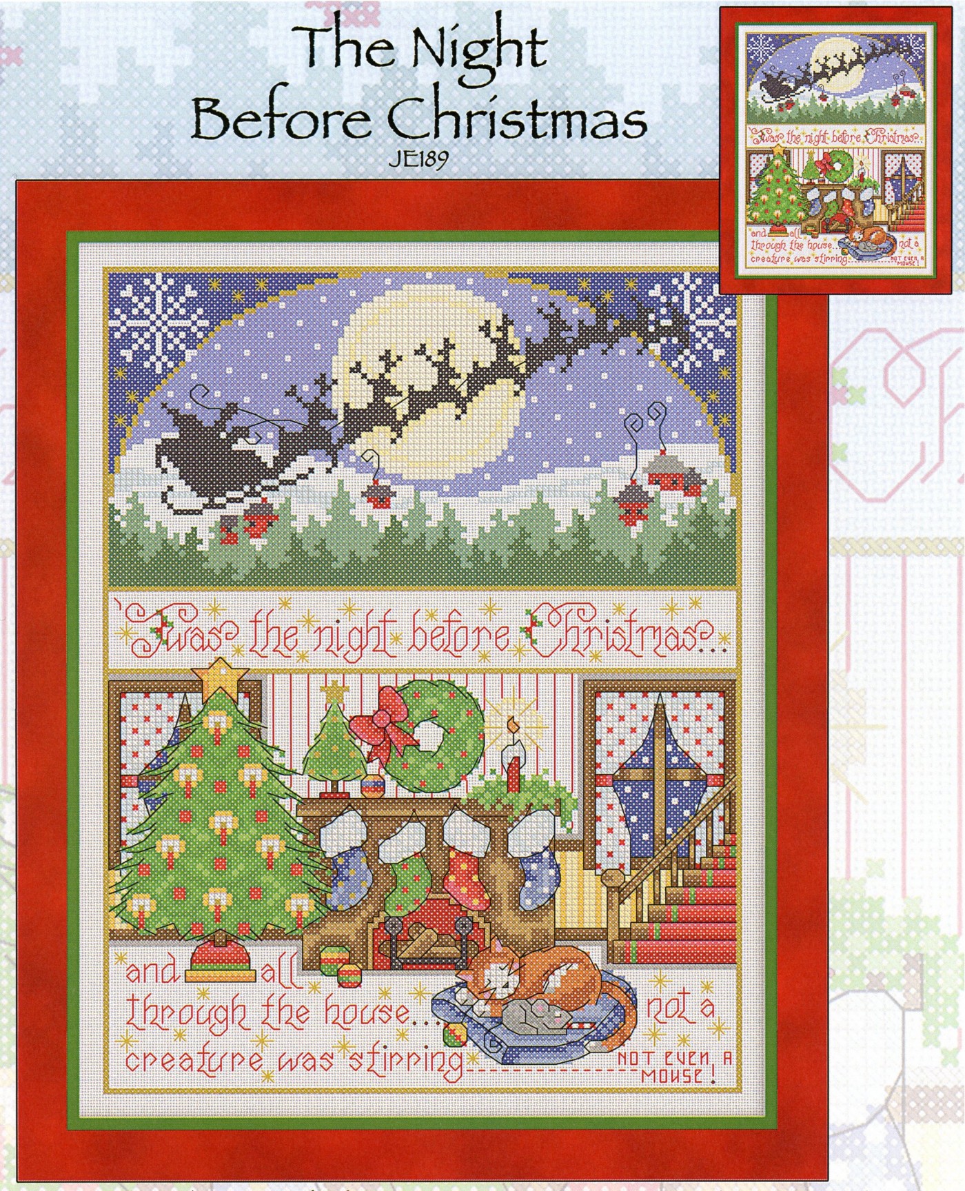 Twas the Night Before Christmas PDF Cross Stitch Pattern INSTANT