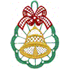 Lace Ornament with Bell Center, Smaller