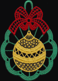 Lace Ornament with Bulb Center, Smaller