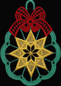 Lace Ornament with Star Center, Larger
