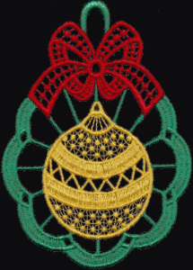 Lace Ornament with Bulb Center, Larger