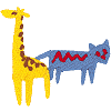 Cat and Giraffe