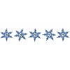 5 Blue Snowflakes