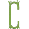 Victorian Monogram 4 Letter C, Smaller