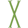 Victorian Monogram 4 Letter X, Smaller