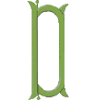 Victorian Monogram 4 Letter D, Larger