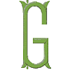 Victorian Monogram 4 Letter G, Larger