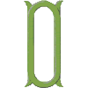 Victorian Monogram 4 Letter O, Larger