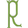 Victorian Monogram 4 Letter R, Larger