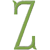 Victorian Monogram 4 Letter Z, Larger