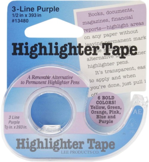 Removable Highlighter Tape / Purple