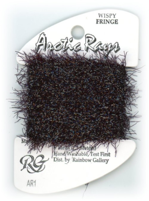 Rainbow Gallery Arctic Rays Wispy Fringe Yarn / AR1 Black