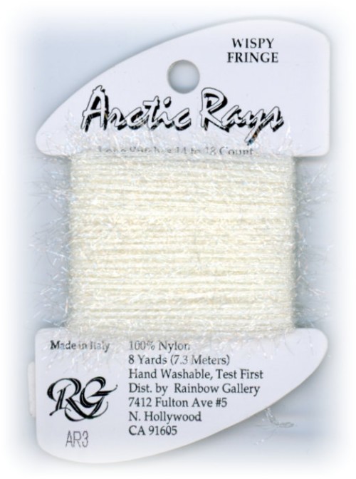 Rainbow Gallery Arctic Rays Wispy Fringe Yarn / AR3 Ecru