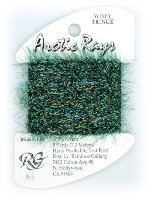 Rainbow Gallery Arctic Rays Wispy Fringe Yarn / AR8 Tree Green