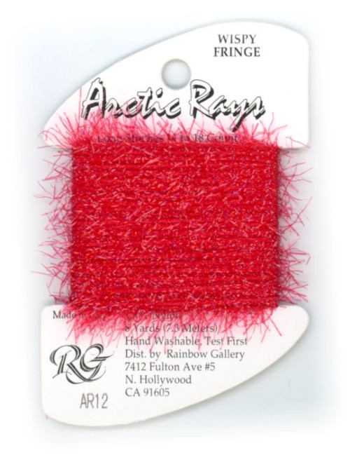Rainbow Gallery Arctic Rays Wispy Fringe Yarn / AR12 Red
