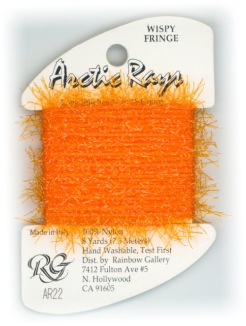 Rainbow Gallery Arctic Rays Wispy Fringe Yarn / AR22 Brite Orange