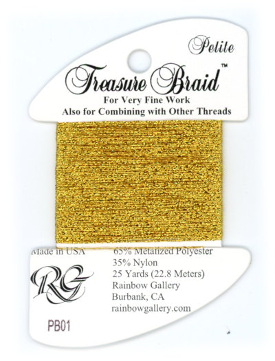 Rainbow Gallery Petite Treasure Braid / PB01 Bright Gold