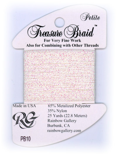 Rainbow Gallery Petite Treasure Braid / PB10 White Pearl
