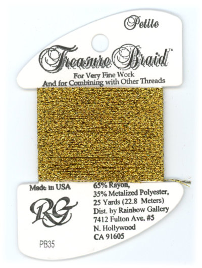 Rainbow Gallery Petite Treasure Braid / PB35 Lite Antique Gold