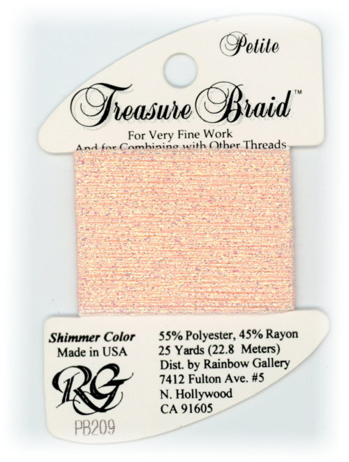 Rainbow Gallery Petite Treasure Braid / PB209 Shimmer Pink Carnation