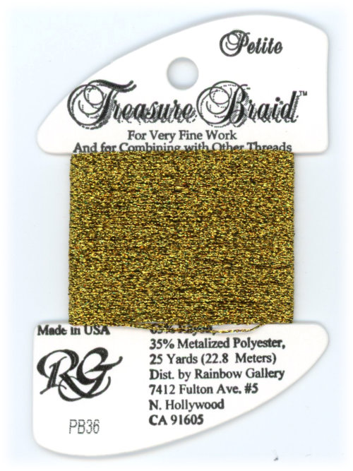 Rainbow Gallery Petite Treasure Braid / PB36 Antique Gold