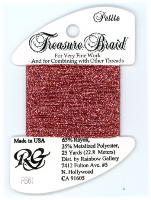 Rainbow Gallery Petite Treasure Braid / PB61 Dark Peony