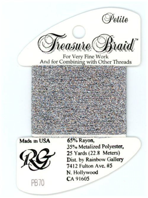 Rainbow Gallery Petite Treasure Braid / PB70 Silver Gray