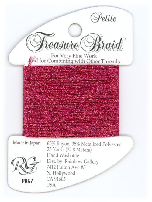 Rainbow Gallery Petite Treasure Braid / PB67 Raspberry