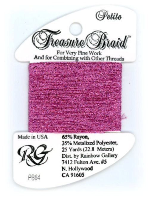 Rainbow Gallery Petite Treasure Braid / PB64 Lite Rose