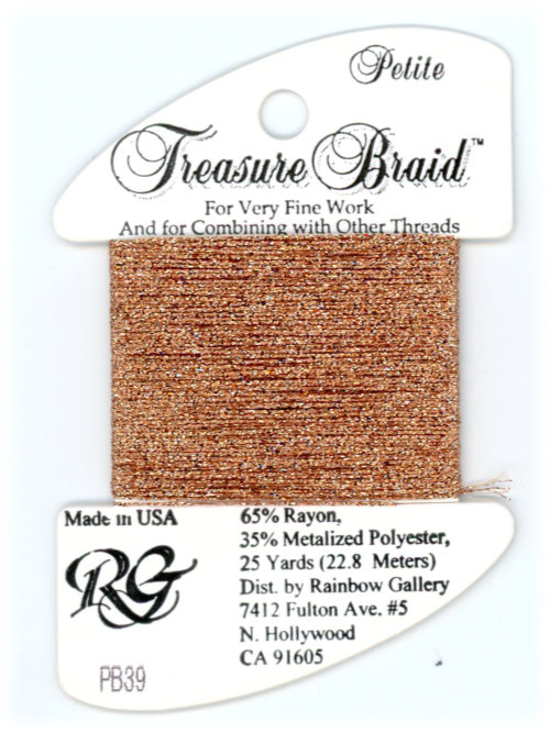 Rainbow Gallery Petite Treasure Braid / PB39 New Copper