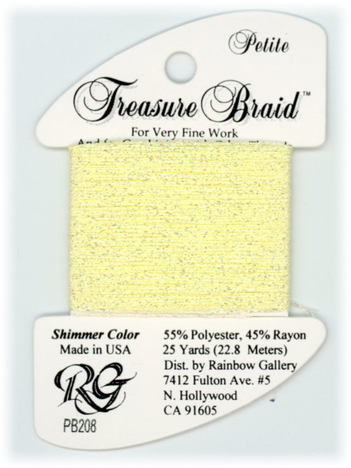 Rainbow Gallery Petite Treasure Braid / PB208 Shimmer Lemon Mist