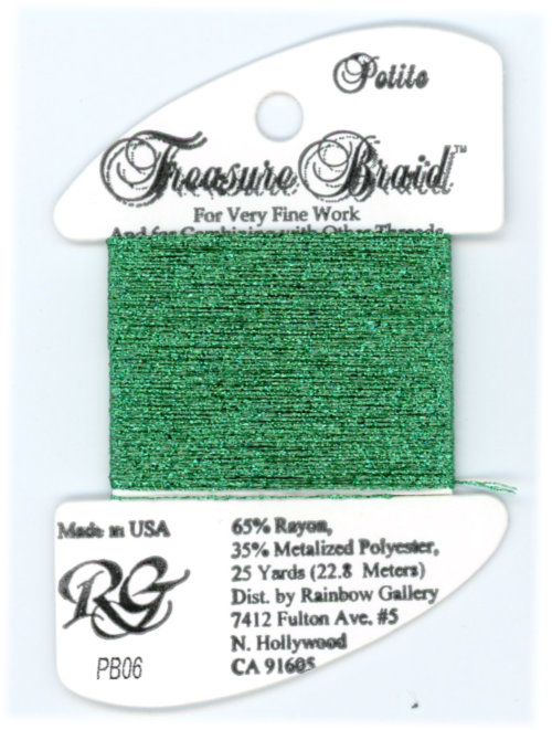 Rainbow Gallery Petite Treasure Braid / PB06 Green