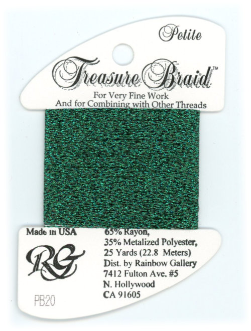 Rainbow Gallery Petite Treasure Braid / PB20 Dark Green