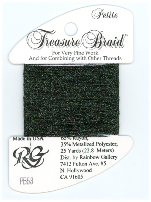 Rainbow Gallery Petite Treasure Braid / PB53 Midnite Green